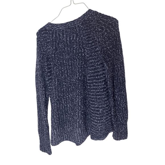 Moth Anthropologie Women's XS Navy Wool Sweater Cozy Coastal Grandma Nomadic - Picture 3 of 5